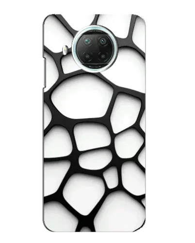 Чехол для Xiaomi Mi 10i с картинкой «Белая объемная сетка»