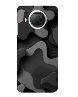 Чехол для Xiaomi Mi 10i с картинкой «Темный абстрактный камуфляж»