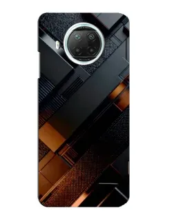 Чехол для Xiaomi Mi 10i с картинкой «Черные геометрические блоки»