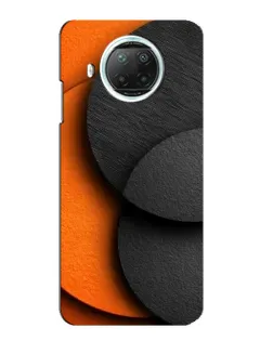 Чехол для Xiaomi Mi 10i с картинкой «Геометрия оранжевых кругов»