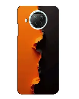 Чехол для Xiaomi Mi 10i с картинкой «Оранжевый разлом»