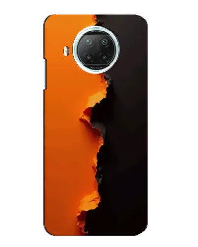 Чехол для Xiaomi Mi 10i с картинкой «Оранжевый разлом»