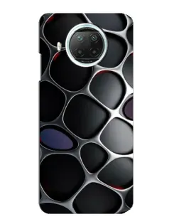 Чехол для Xiaomi Mi 10i с картинкой «Объемная темная решетка»