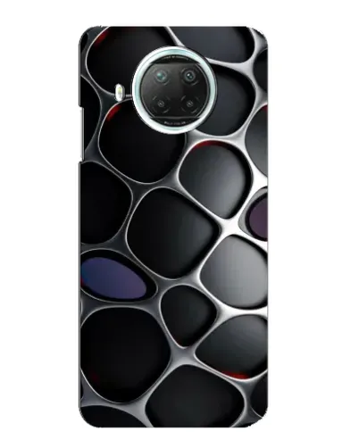 Чехол для Xiaomi Mi 10i с картинкой «Объемная темная решетка»
