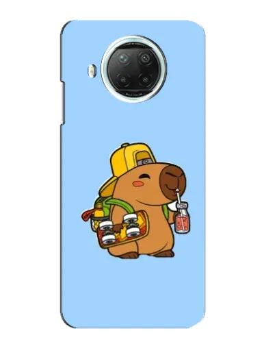 Чехол для Xiaomi Mi 10i с картинкой «Капибара на скейте»