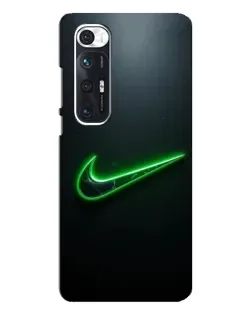 Чехол для Xiaomi Mi 10s с картинкой «Неоновый контур Nike»