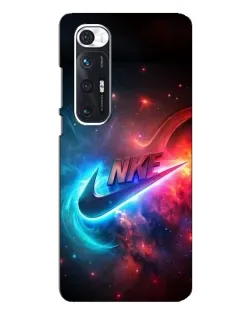 Чехол для Xiaomi Mi 10s с картинкой «Огненный логотип Nike»