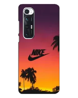 Чехол для Xiaomi Mi 10s с картинкой «Nike на закате солнца»