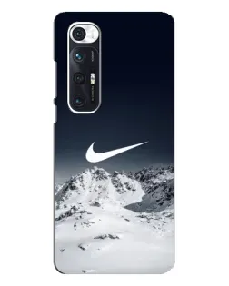 Чехол для Xiaomi Mi 10s с картинкой «Nike — зимние горы»