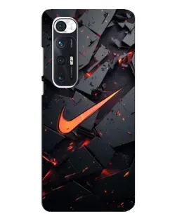 Чехол для Xiaomi Mi 10s с картинкой «Nike — эффект разломов»