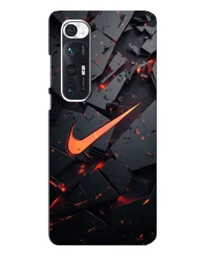 Чехол для Xiaomi Mi 10s с картинкой «Nike — эффект разломов»