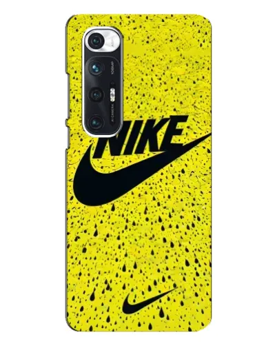 Чехол для Xiaomi Mi 10s с картинкой «Желтый текстурный Nike»