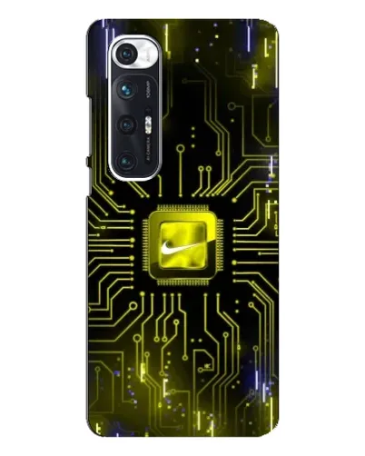Чехол для Xiaomi Mi 10s с картинкой «Nike — золотая искра»