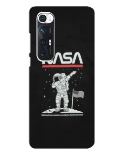 Чехол для Xiaomi Mi 10s с картинкой «NASA — шагаем по Луне»