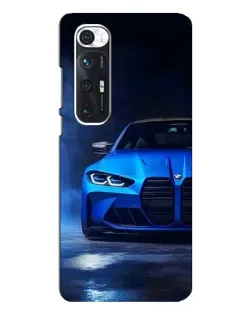Чехол для Xiaomi Mi 10s с картинкой «Голубая BMW M4»