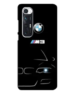 Чехол для Xiaomi Mi 10s с картинкой «Минималистичный принт BMW M3»