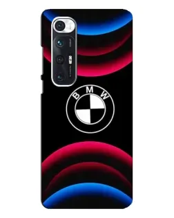 Чехол для Xiaomi Mi 10s с картинкой «Логотип BMW и неоновые дуги»