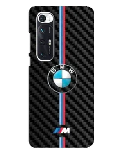 Чехол для Xiaomi Mi 10s с картинкой «Эмблема BMW и карбон»