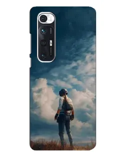 Чехол для Xiaomi Mi 10s с картинкой «Герой PUBG на скале»