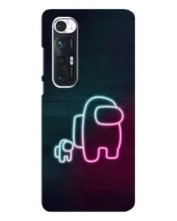 Чехол для Xiaomi Mi 10s с картинкой «Among Us неон-арт»