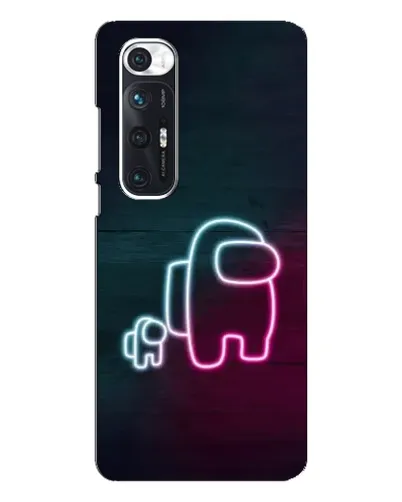Чехол для Xiaomi Mi 10s с картинкой «Among Us неон-арт»