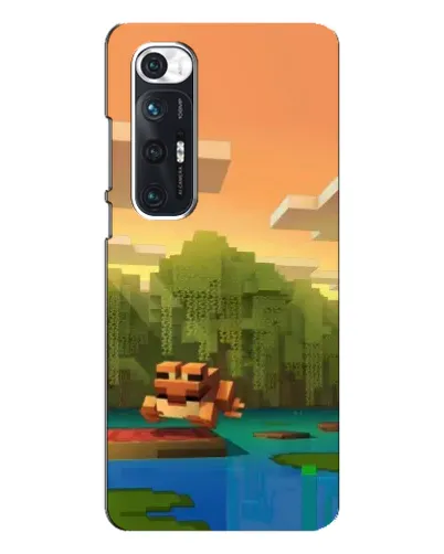 Чехол для Xiaomi Mi 10s с картинкой «Майнкрафт закат солнца»