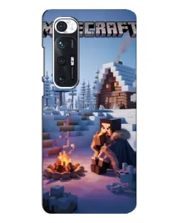 Чехол для Xiaomi Mi 10s с картинкой «Зимний Minecraft»