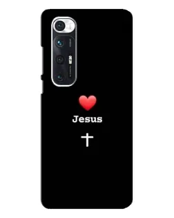 Чехол для Xiaomi Mi 10s с картинкой «Сердце - Jesus»