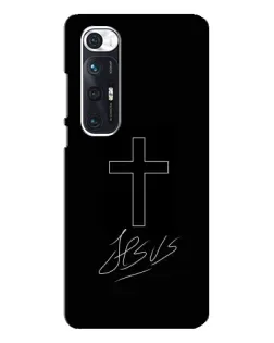 Чохол для Xiaomi Mi 10s з картинкою «Графічний хрест Jesus»