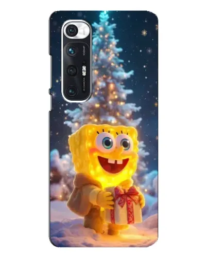 Чехол для Xiaomi Mi 10s с картинкой «Рождественский Спанч Боб»