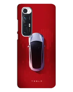 Чехол для Xiaomi Mi 10s с картинкой «Tesla Top View»