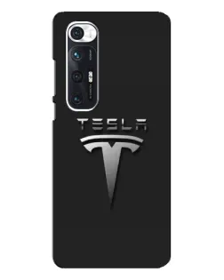 Чехол для Xiaomi Mi 10s с картинкой «Стальной логотип Tesla»