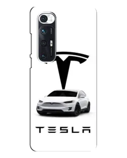 Чехол для Xiaomi Mi 10s с картинкой «Tesla White Style»