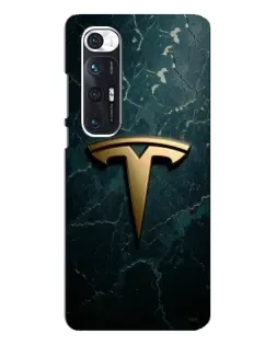 Чехол для Xiaomi Mi 10s с картинкой «Мраморная Tesla Gold»