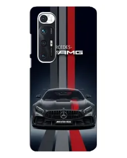 Чехол для Xiaomi Mi 10s с картинкой «Mercedes — белый карбон»