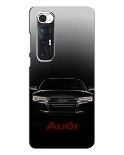 Чехол для Xiaomi Mi 10s с картинкой «Audi — градиентный контур»