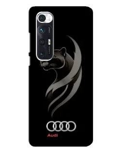 Чехол для Xiaomi Mi 10s с картинкой «Графика — пантера и Audi»