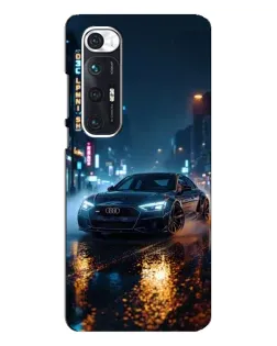 Чехол для Xiaomi Mi 10s с картинкой «Ночной город и Audi»