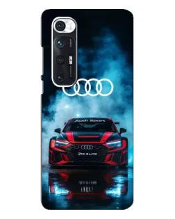 Чехол для Xiaomi Mi 10s с картинкой «Audi Sport — неон»