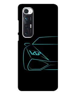 Чехол для Xiaomi Mi 10s с картинкой «Голубой силуэт Lamborghini» Чехол для Xiaomi Mi 10s с картинкой «Голубой силуэт Lamborghini»