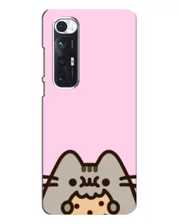 Чехол для Xiaomi Mi 10s с картинкой «Pusheen и печенье»