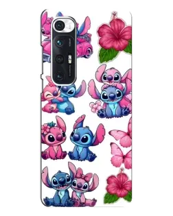 Чехол для Xiaomi Mi 10s с картинкой «Стикеры Stitch и Angel»