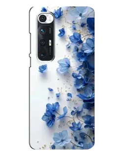 Чехол для Xiaomi Mi 10s с картинкой «Голубой цветочный каскад»