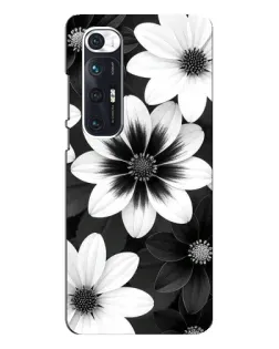 Чехол для Xiaomi Mi 10s с картинкой «Монохромные астры»