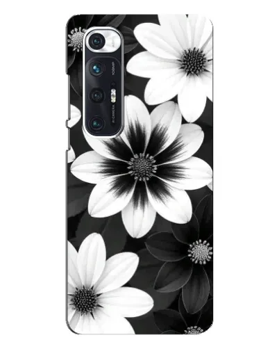 Чехол для Xiaomi Mi 10s с картинкой «Монохромные астры»