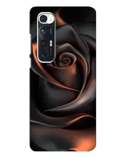 Чехол для Xiaomi Mi 10s с картинкой «Шелковая черная роза»