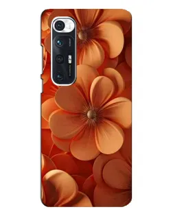 Чехол для Xiaomi Mi 10s с картинкой «Оранжевый макро цветок»