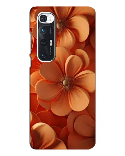Чехол для Xiaomi Mi 10s с картинкой «Оранжевый макро цветок»