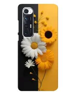 Чехол для Xiaomi Mi 10s с картинкой «Подсолнух и ромашка»