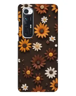 Чехол для Xiaomi Mi 10s с картинкой «Узор из маленьких подсолнухов»